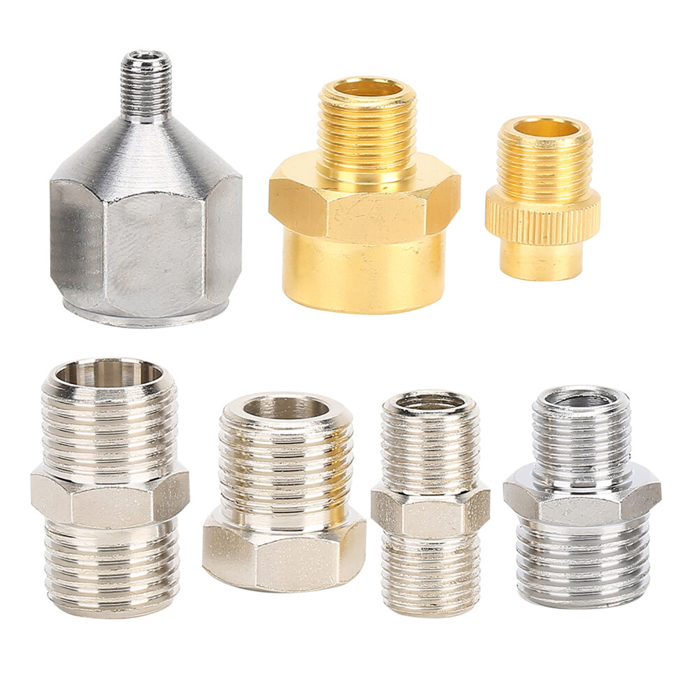 7Pcs Airbrush Adaptor Kit 1/8In 1/4In Bsp Compressor Hose Connectors 4021379670041
