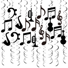 Hängende Wirbeldekorationen zum Thema Musik, 30 Stück, für