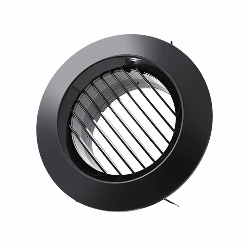 Ventilation Duct Cover 150Mm Outdoor Ventilation Louver Rainproof Weatherproof Wall Grille Black 9199774714945