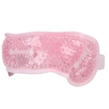 Elegant verkoelend gel oogmasker, herbruikbaar ijspak voor oogverlichting, zachte pluche achterkant met verstelbare band, warmte-koudetherapie voor
