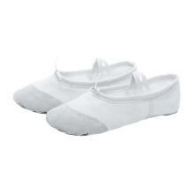 Ballet Shoes For Girls Women Kids Professional Canvas Soft Sole Dance Shoes Yoga Gymnastics White Size 36