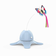 (A) Cat Toys Interactive Butterfly Flutter Bug Cat Automatic Toy Stimulating Kitty Toys Enrichment for Indoor Cats