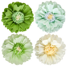 4Pcs Tissue Paper Balls 50cm Paper Flower Decoration for-Green