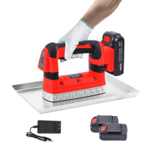 Cordless Concrete Vibrator 200W with 6Speed Adjustable Control, Handheld Cement Mortar Leveling Tool for Construction Red