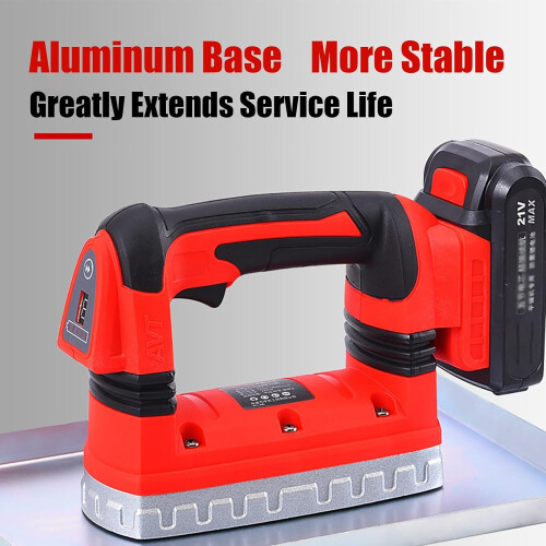 Cordless Concrete Vibrator 200W with 6Speed Adjustable Control, Handheld Cement Mortar Leveling Tool for Construction Red 2
