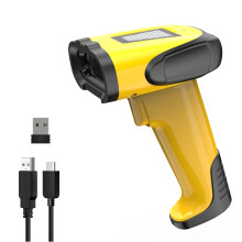 Wireless Barcode Scanner with 2.4GHz Bluetooth, 1D 2D Scan, Triple Modes, Long Battery for POS Warehouse