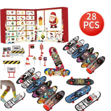 (A) Mini Fingerboards Skateboard Set Creative Mini Skateboard Roadblock Traffic Toy Kit Finger Sports Party Favors Novelty Toy Christams Gift for Kids