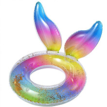 (B, S) Mermaid Pool Floats - Inflatable Swimming Ring for Kids, Cute Pool Floats, Swimming Ring Floating Bed Float Pool, Mermaid Tail