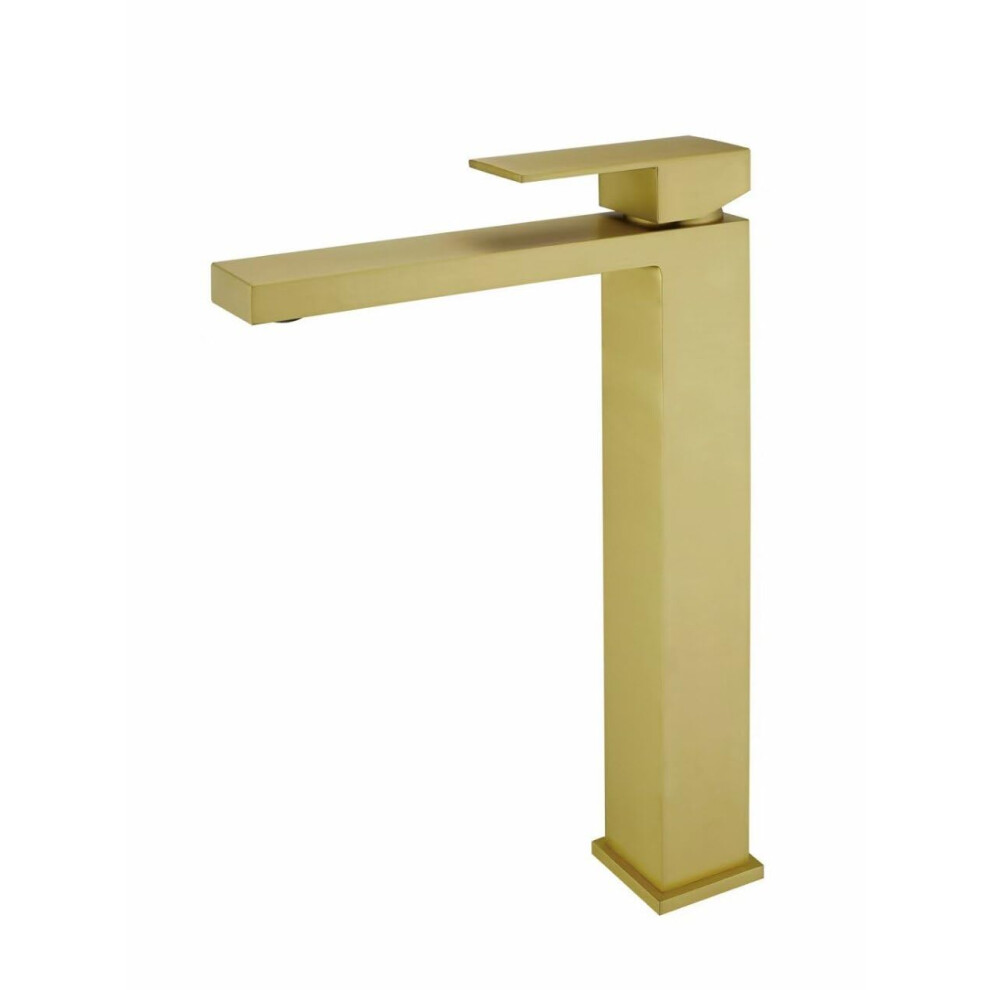 Brushed Gold Bathroom Faucet Tall Brass Basin Mixer Tap With Hot And Cold Lead Water Flow 9199774716031