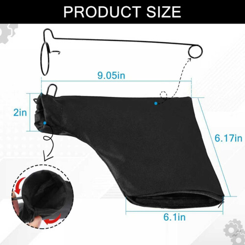 2 Pack Miter Saw Dust Bag with Zipper Closure for 255 Model, Durable Polyester Dust Collection 2