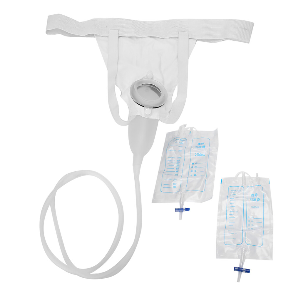Reusable Silicone Urinal Bag for Men Elderly Bedridden Patients, 91cm