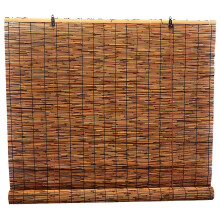 Bamboo Roller Blinds Waterproof Outdoor Handwoven Shades for Patio with Adjustable Light Control 36x68