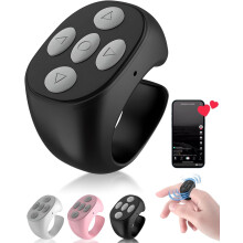 Telecomandă Bluetooth fără fir cu vârful degetului, cameră cu inel de derulare pentru pagini