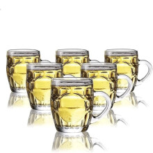 Large Capacity Glass Beer Glass With Handle 560ml Hotel Draft Beer Glass Pineapple Glass