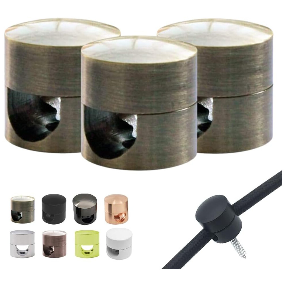 Cable Anchors For Desk Organisation - Strong Adhesive Organiser Clips Cord Management Bronze 3233222783865
