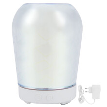 Glazen etherische olie diffuser met 7 kleuren wisselend licht en automatische uitschakeltimer voor aromatherapie en stressverlichting in de