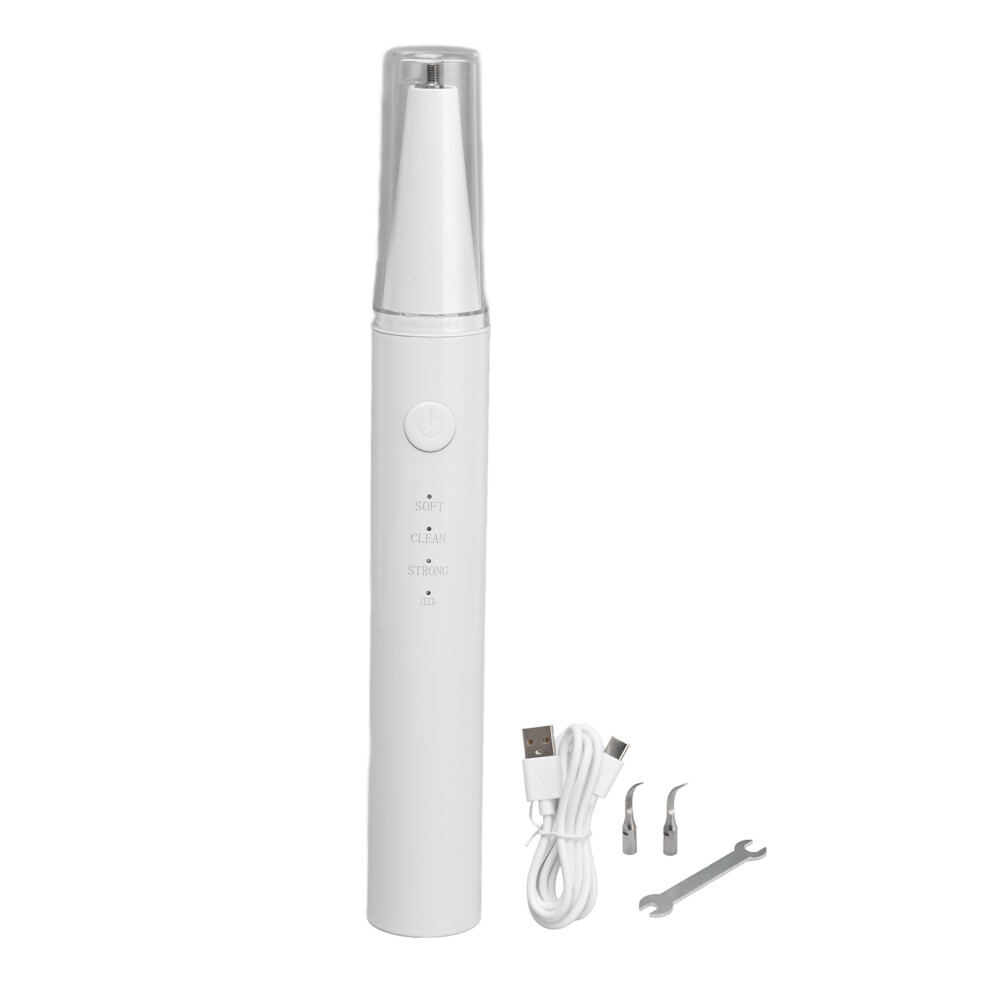Electric Dental Teeth Polisher, Rechargeable Tooth Care Tool with High Frequency Vibrations for Thoroughly Clean, 3 Adjustable Strength Modes, Safety