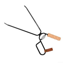 Portable Fire Tongs 8mm Carbon Steel Handheld For Safe Firewood Handling Camping