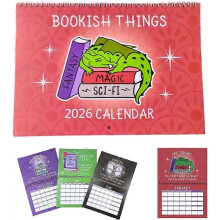 (3PCS) Bookish Things 2026 Calendar 2026, Book Lover's 2026 Spiral Hanging Wall Calendar