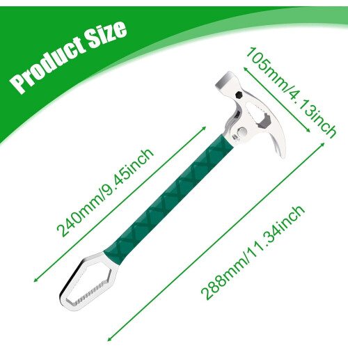 Multifunctional Claw Hammer Nail Puller with Adjustable Angle and Ergonomic Long Handle for Carpentry 2
