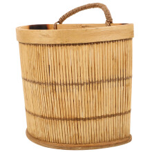 Wall Hanging Basket Handwoven Willow Wicker Organizer for Kitchen Bathroom Fruit Vegetable Storage
