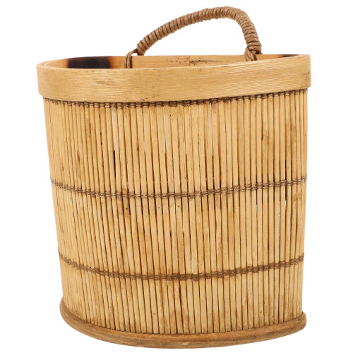 Wall Hanging Basket Handwoven Willow Wicker Organizer for Kitchen Bathroom Fruit Vegetable Storage