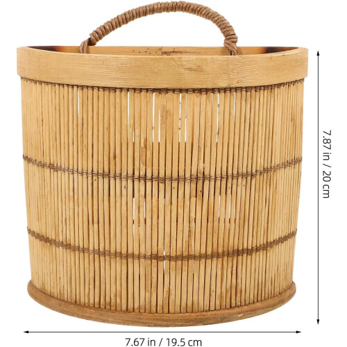 Wall Hanging Basket Handwoven Willow Wicker Organizer for Kitchen Bathroom Fruit Vegetable Storage 1
