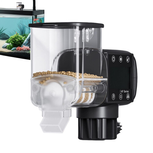 Automatic Fish Feeder with Timer, Programmable MoistureProof Aquarium Food Dispenser for Vacation