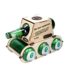(2pcs) Wooden Beer Carrier - Funny Gifts for Beer Lovers, Wooden Bottle Carrier, Birthday Gifts for Men and Boys, Beer Gifts with Humour