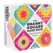 (A) The Granny Square Card Deck - DIY 50 Mix & Match Designs, Portable Crochet Knitting Kit, Beginners Crocheters Alike Crochet Ideal Gift