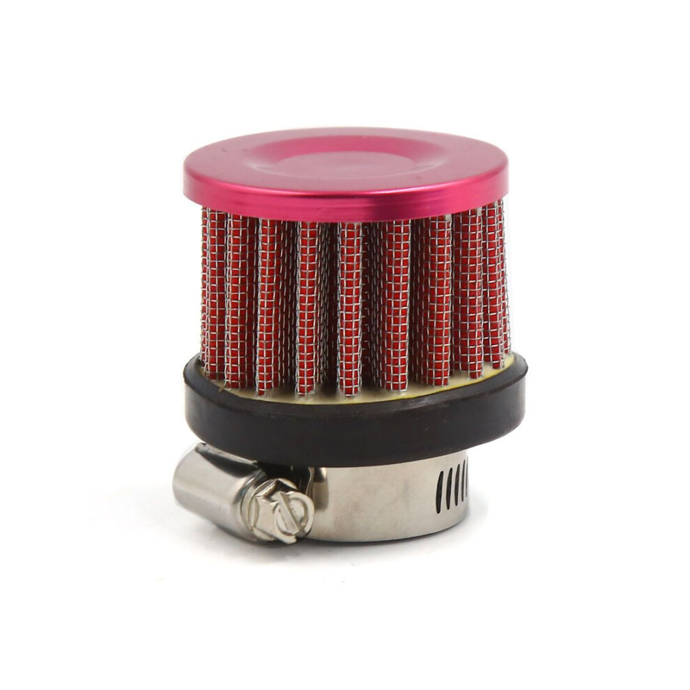 Mushroom Car Air Intake Breather Filter, Airflow Universal Engine Vent 1 Inch Inlet Red 9347817684957