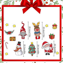 (G) Magnetic Stickers Christmas Tree Decorations, Christmas Fridge Magnetic Sticker, Xmas Themed Fridge Magnets Sticker Decoration Santa Claus Gift