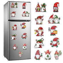 (E) Magnetic Stickers Christmas Tree Decorations, Christmas Fridge Magnetic Sticker, Xmas Themed Fridge Magnets Sticker Decoration Santa Claus Gift