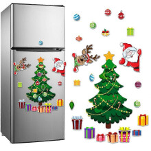 (H) Magnetic Stickers Christmas Tree Decorations, Christmas Fridge Magnetic Sticker, Xmas Themed Fridge Magnets Sticker Decoration Santa Claus Gift