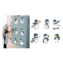 (D) Magnetic Stickers Christmas Tree Decorations, Christmas Fridge Magnetic Sticker, Xmas Themed Fridge Magnets Sticker Decoration Santa Claus Gift