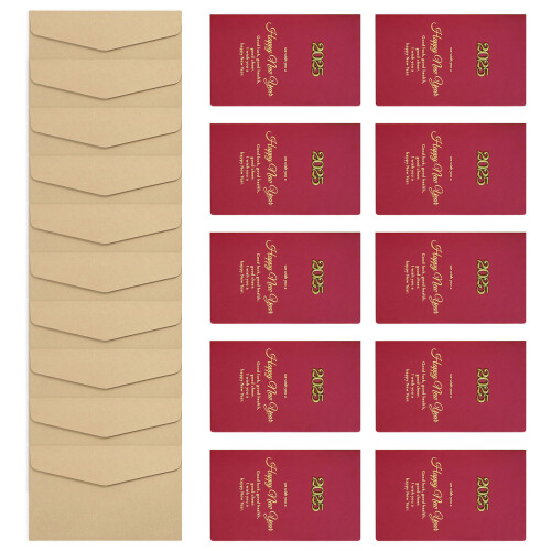 10Pcs Chinese Spring Festival Greeting Card with-Type A