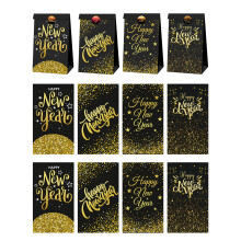 12pcs Christmas Paper Bags with Stickers Decorative-Style 2