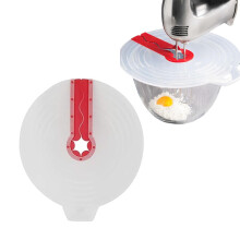 Silicone Splatter Guard for Mixing Bowls, 12 Inch Transparent Food Grade Cover, Dishwasher Safe