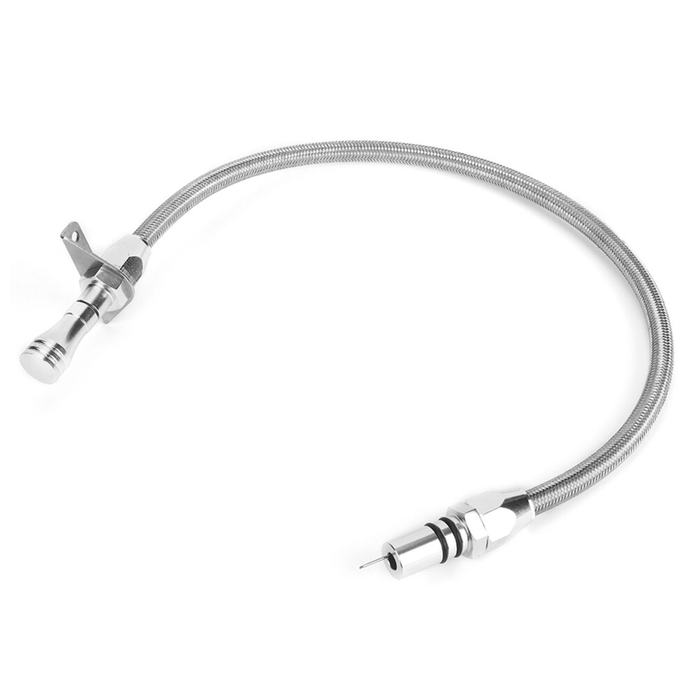 Premium Stainless Dipstick For Gm Th350 Sbc Bbc With Braided Housing 7891379679491