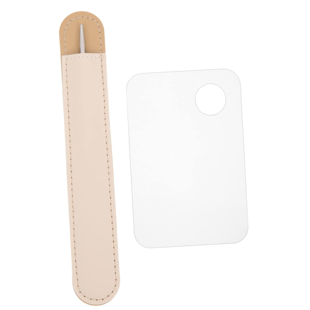 Makeup Mixing Palette with Spatula Stainless Steel Tray Set for Hygienic Versatile Cosmetic Blending