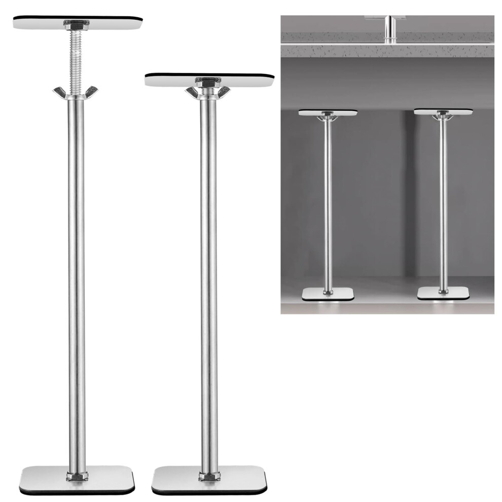 2 Pack Undermount Sink Brackets Adjustable Height Stainless Steel Nodrill Support Legs 1822In 9094768964392