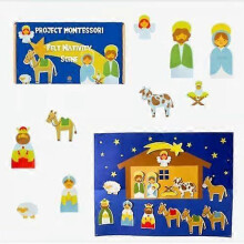 (2PCS) DIY Felt Nativity Scene Felt Toy Set, Nativity Scene Christmas Felt Toy, Nativity Scene Ornaments for Holiday Decor & Gifts, Christmas Gifts