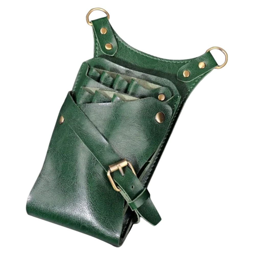 Barber Tool Organizer With Multiple Compartments, Hair Stylist Scissor Holder Waist Bag, Green 9199774721370