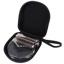 Transparent Acrylic Kalimba Thumb Piano 17 Keys with Bag - 13 x 16cm