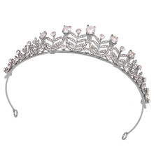 Princess Tiaras for Weddings and Festives-White K white zircon