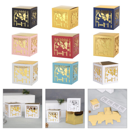50pcs Eid Party Favors Boxes Crafted from Durable-Pink 2