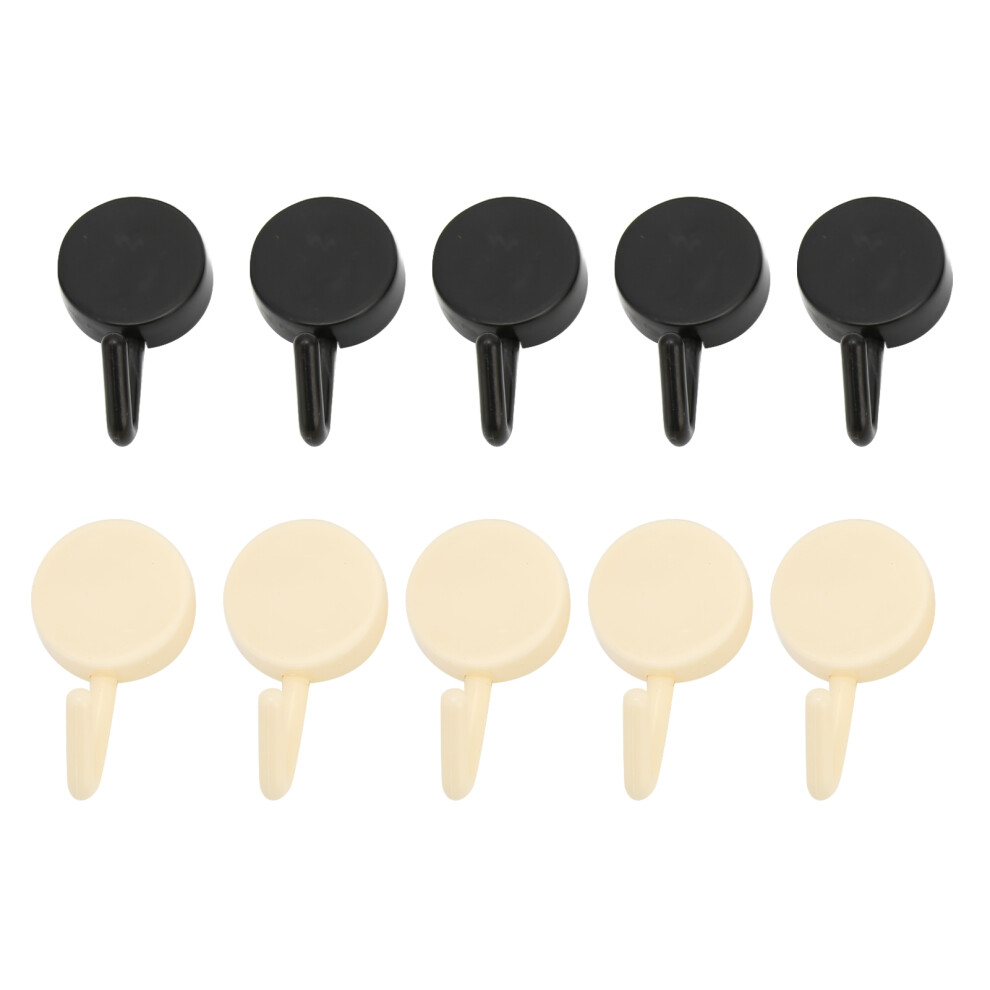 Durable Plastic Adhesive Hooks, Strong Traceless Adhesive for Wall Decorative Purposes, Firm Adhesion Waterproof, Sleek Modern Design Transparent,