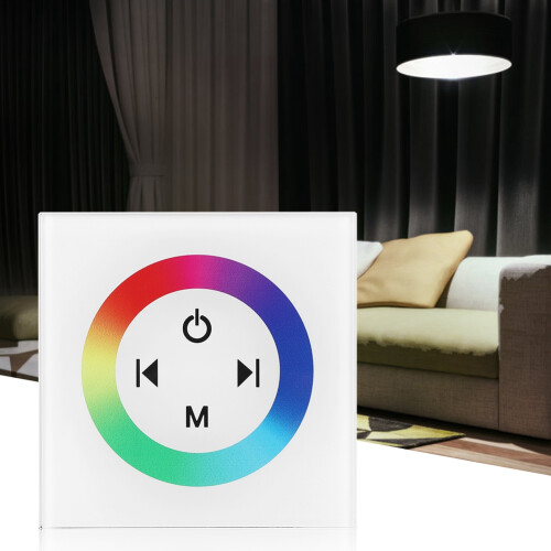 DMX512 Touch Controller For RGBW LED Strips Wall Mounted Touch Panel Controller With Capacitive Touch LED Controller And LED Light Strip Dimmer Switch 1