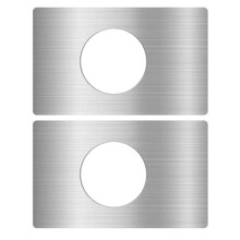 2PCS Stainless Steel Door Lock Cover Plate with Adhesive Reinforcement Backplate for Lever Locks