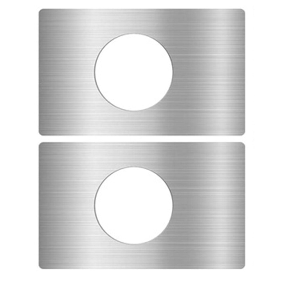 2Pcs Stainless Steel Door Lock Cover Plate With Adhesive Reinforcement Backplate For Lever Locks 9094768966723